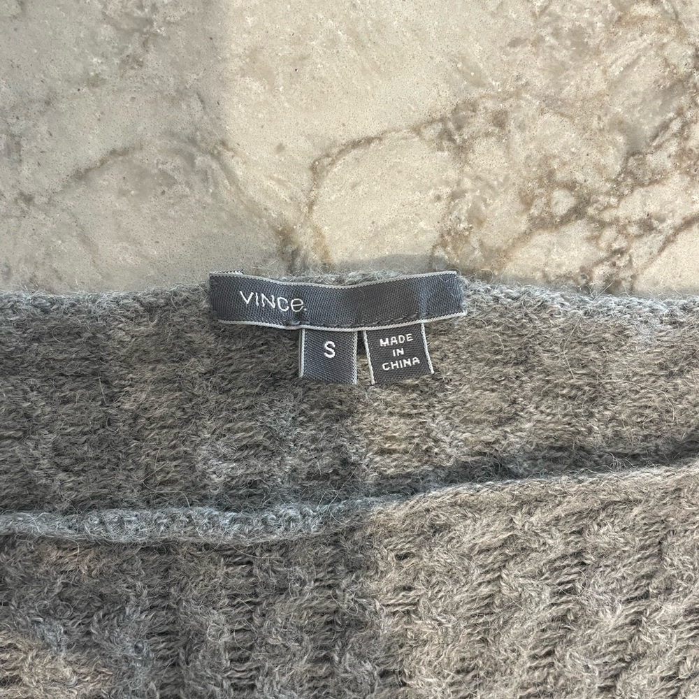 Vince Charcoal Textured Sweater